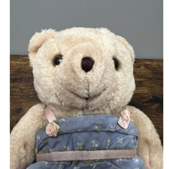Vintage Cream Posable Teddy Bear Plush - Picture 1 of 4